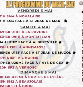 Le programme du week-end 🏀